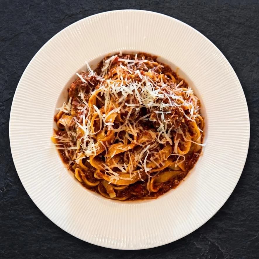Fettuccine Bolognese with parmesan